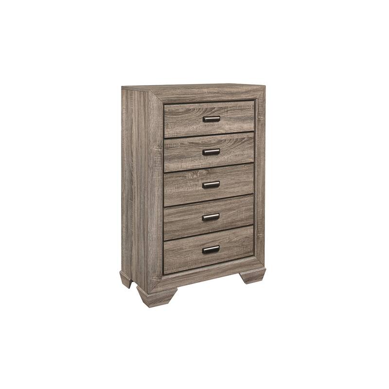 Valli 4 Piece Light Gray Panel Bedroom Set