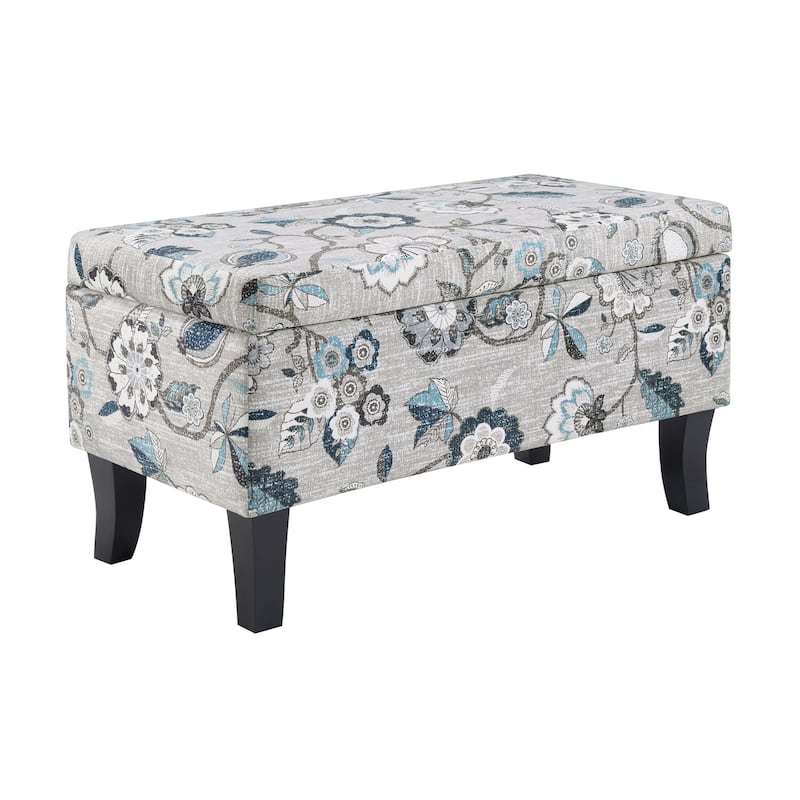 Versatile Upholstered Storage Ottoman with Comfortable Padded Seat and Functional Storage Compartment