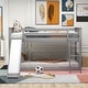 preview thumbnail 3 of 23, Modern Twin Over Twin Bunk Bed With Convertible Slide And Ladder,