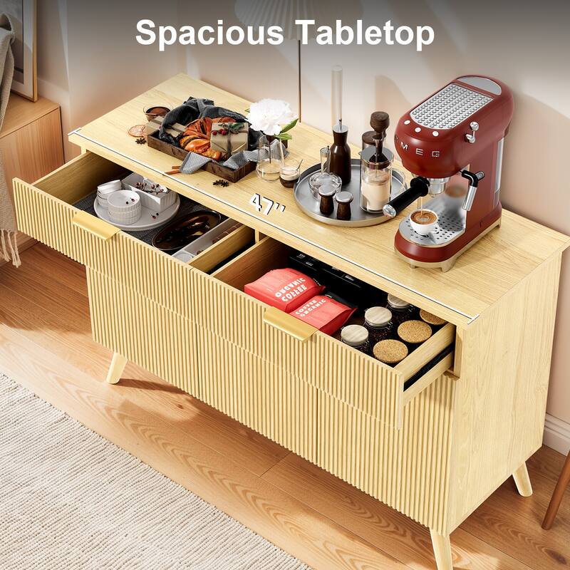 Pocassy 47" Modern Buffet Cabinet with Storage