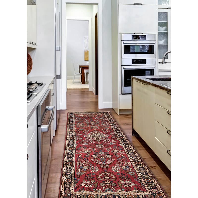 ECARPETGALLERY Hand-knotted Anadol Red Wool Rug - 2'9 x 10'3
