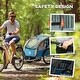 preview thumbnail 2 of 14, 2-Seat Baby Bike Trailer for Kids with Safety Harness, Removable Canopy, Ample Storage