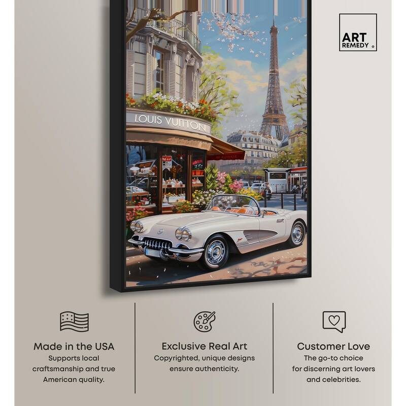 A View of Paris from the Car Canvas by Art Remedy
