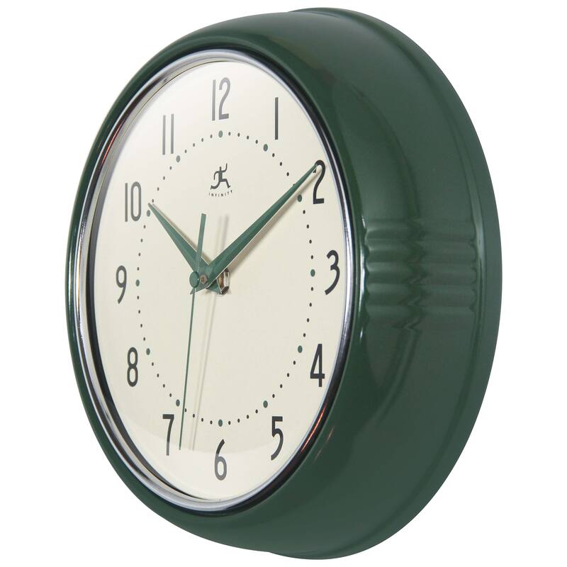 Round Retro Kitchen Wall Clock by Infinity Instruments
