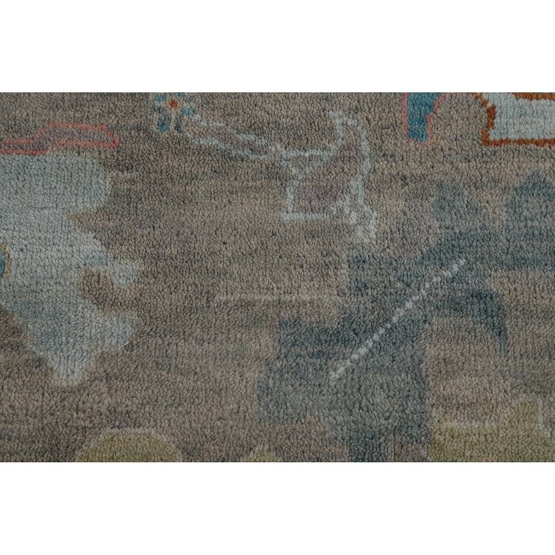 Oushak Indian Large Rug Hand-Knotted Wool Carpet - 11'9" x 15'0"