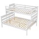 preview thumbnail 6 of 22, Twin XL over Queen Bunk Bed with Solid Wood Frame & Convertible Design
