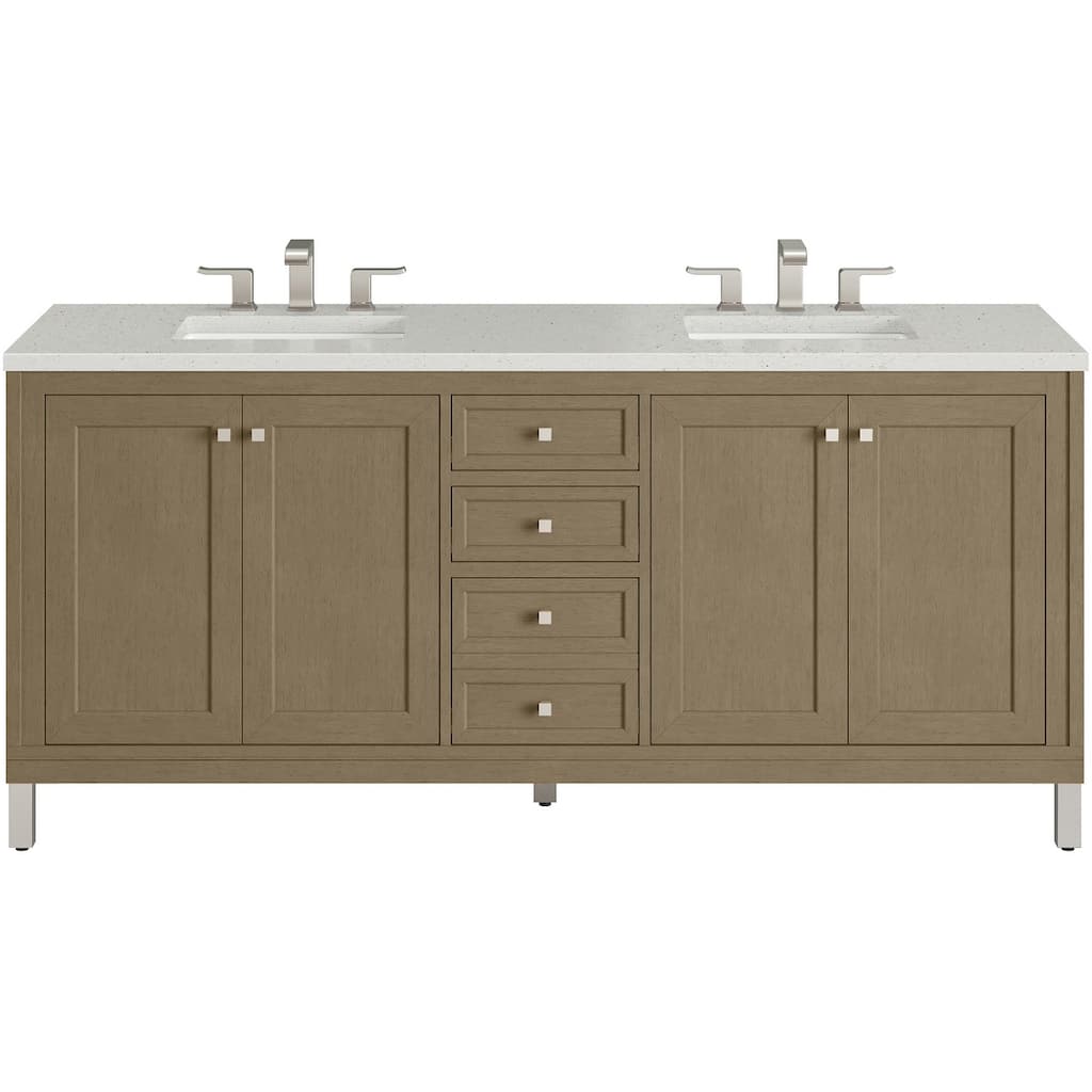 James Martin Vanities 503-V72-3LDL Chicago 72" Free Standing Double