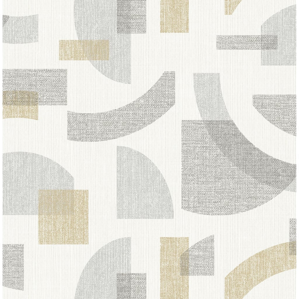A-Street Prints Fulton Gold Shapes Wallpaper