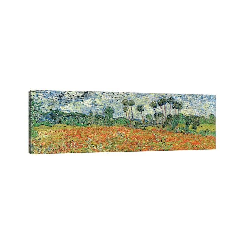 iCanvas "Field Of Poppies, Auvers-sur-Oise, 1890" by Vincent van Gogh Canvas Print