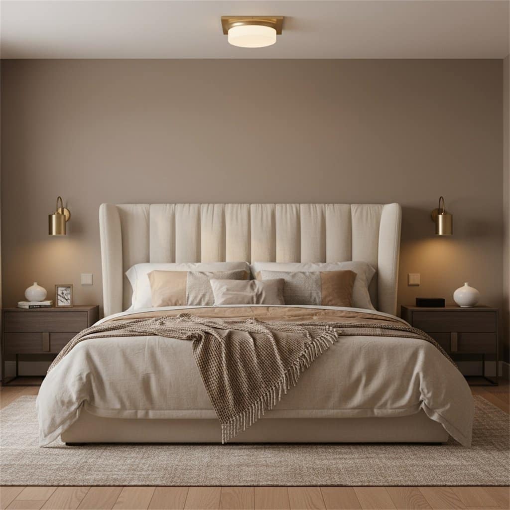 13-in Antique Brass LED Flush Mount