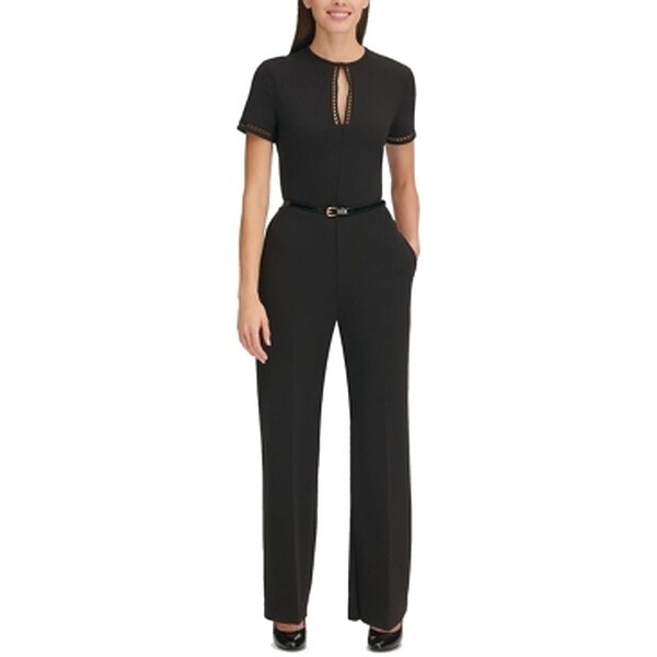 tommy hilfiger women's black jumpsuit