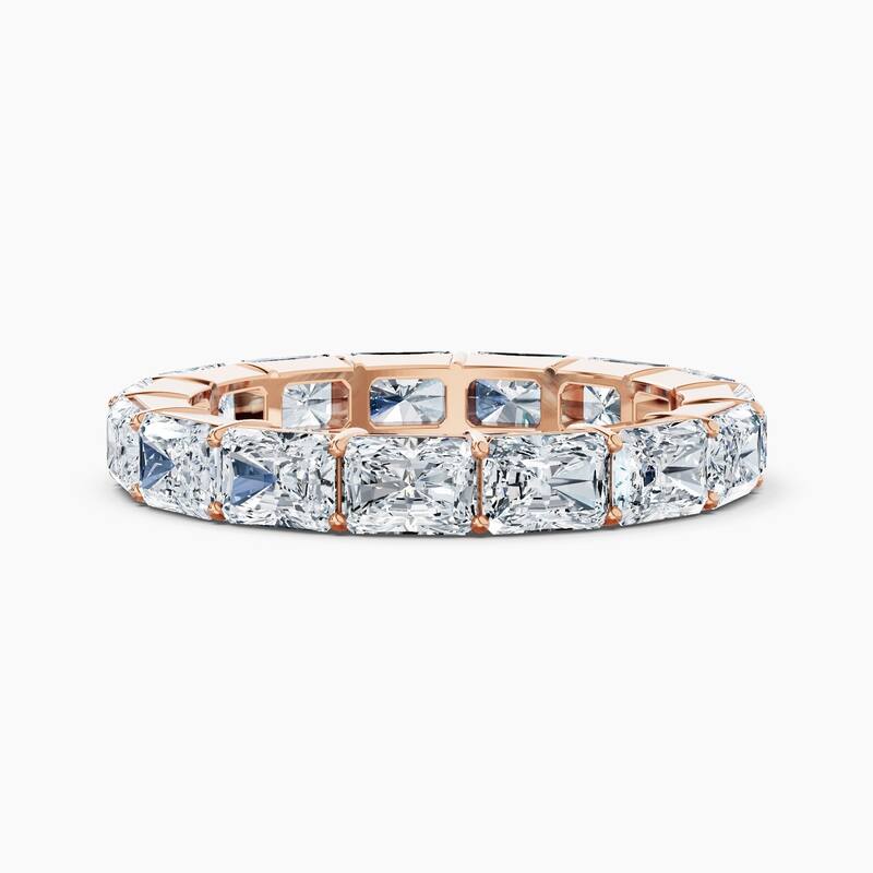 Auriya 14k Gold Radiant East-West Lab Grown Diamond Eternity Band 2.10 - 8.25 ct. tw. (F-G, VS) - 4.50 ct. wt. - 9 - Rose