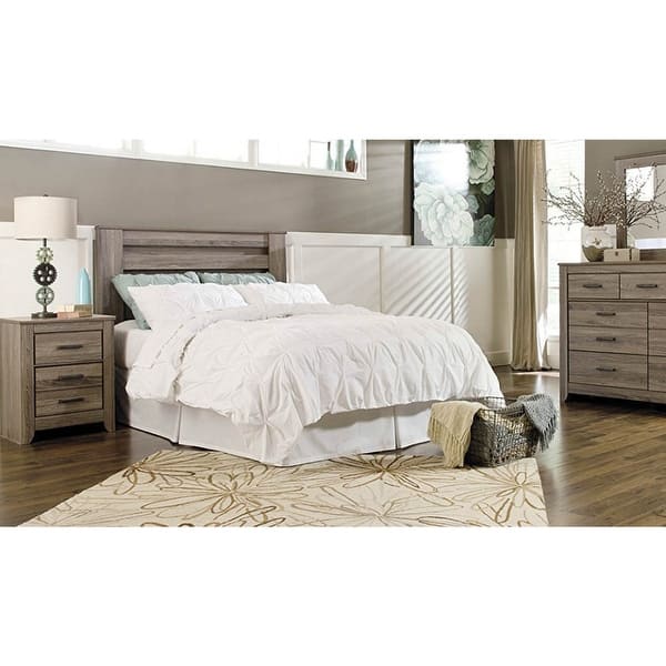 Shop Ashley Furniture Zelen Two Drawer Night Stand W Pewter Tone