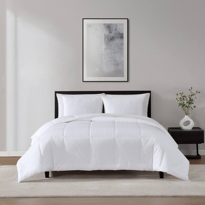 Vera Wang Signature White Cotton Utility Comforter