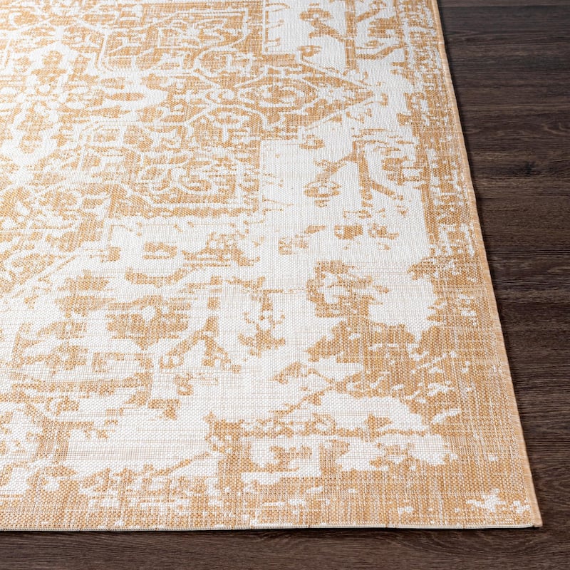 Livabliss Eagean Updated Traditional Medallion Indoor / OutdoorArea Rug