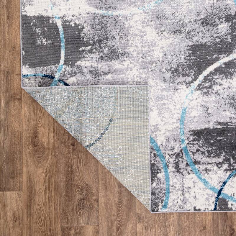 World Rug Gallery Distressed Modern Abstract Area Rug