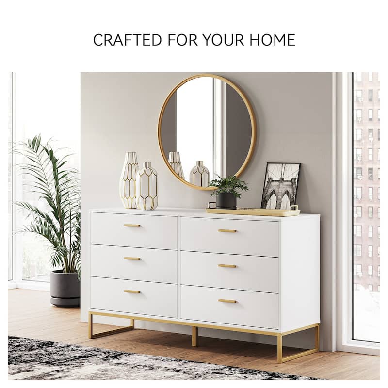 Signature Design by Ashley Socalle White/Gold Dresser