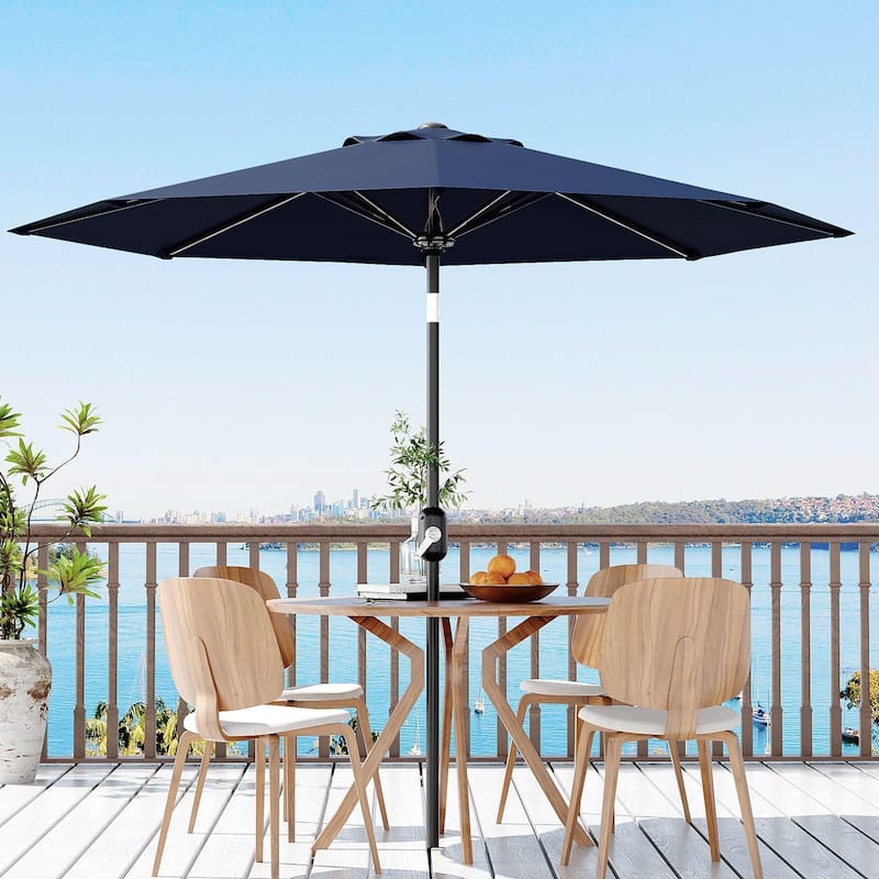 Coromose 10ft Patio Umbrella, Crank Lift & Push Button Tilt, for Yard, Deck, Pool