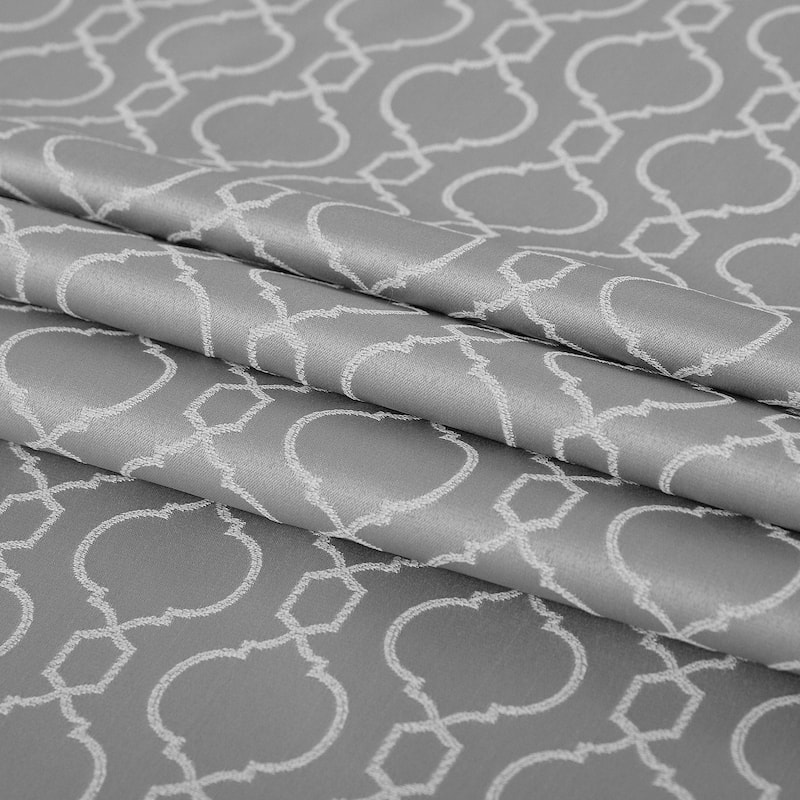 Deconovo Geometric Knitting Room Darkening Grommet Curtain(2 Panels)