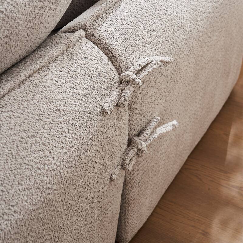 L-Shaped Modular Sofa with Deep Seats and Plush Pillows for Ultimate Comfort