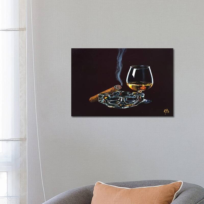 iCanvas "Whiskey And Cigar II" by Lena Smirnova Canvas Print - 18x26x1.5