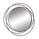 preview thumbnail 12 of 32, Stylish Metal Wall Mirror with Overlapping Circles and Foiled Finish - Gold or Gray