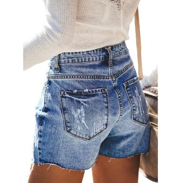 womens frayed jean shorts