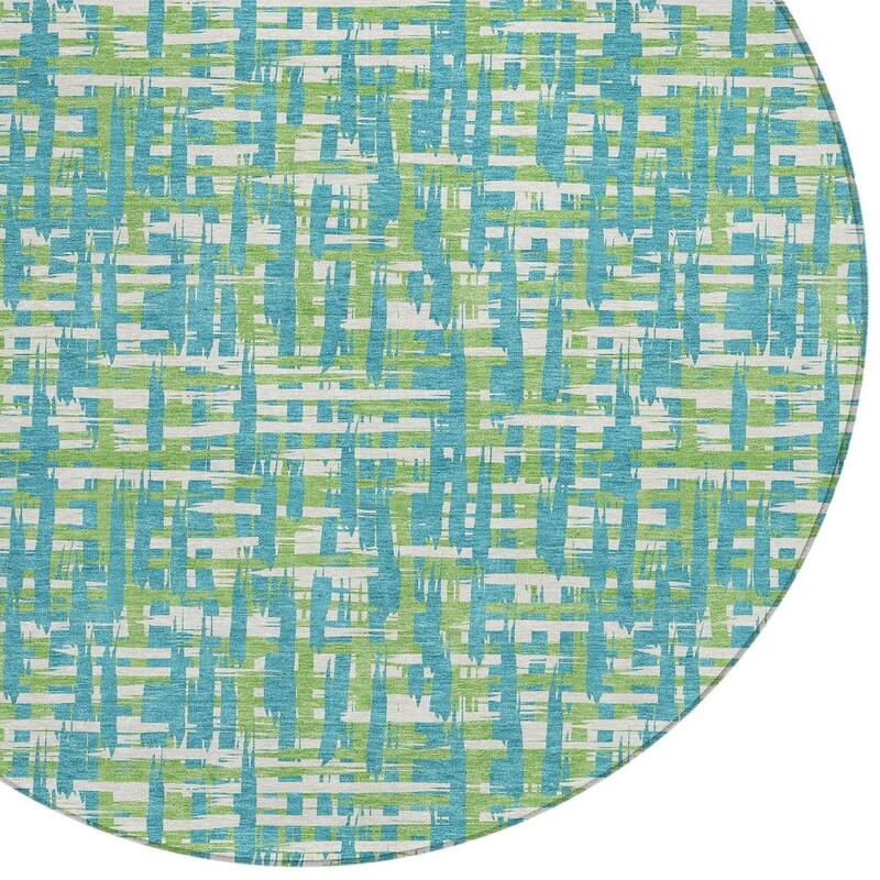 HomeRoots Abstract Transitional Rectangle Outdoor Rug