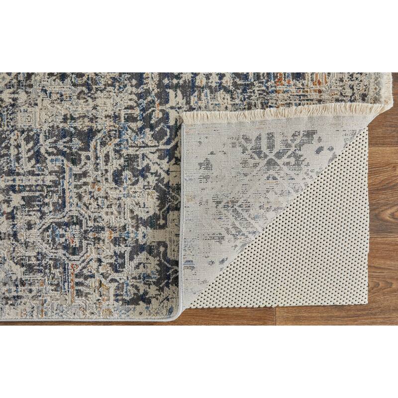 Grand Bazaar Frencess Machine Made Distressed Transitional Area Rug