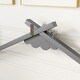preview thumbnail 6 of 4, Twin House Shaped Bedside Floor Bed with Guardrails, Slats, with Door,Grey