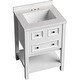 preview thumbnail 8 of 10, Hanover Tremont 24-In. Bathroom Vanity Set includes Sink, Countertop, plus Cabinet w/1 Drawer & Bottom Shelf, White