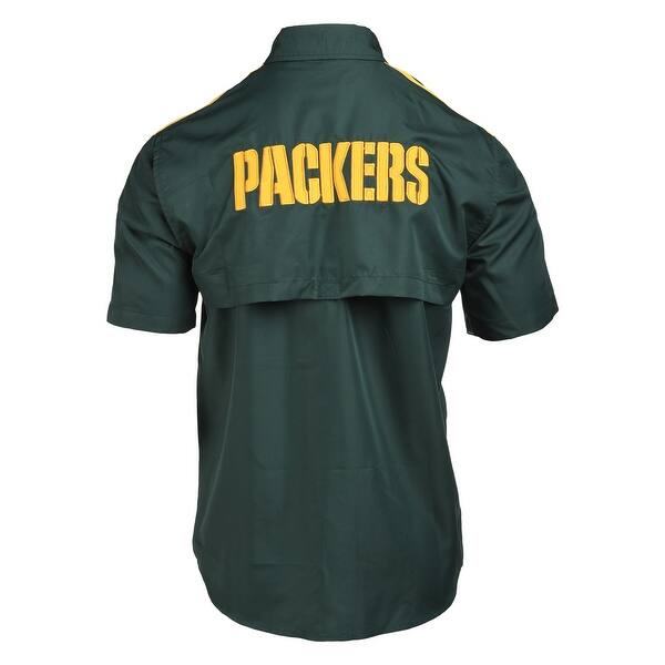 Shop Green Bay Packers Wordmark Fishing Shirt Overstock 29227276 M