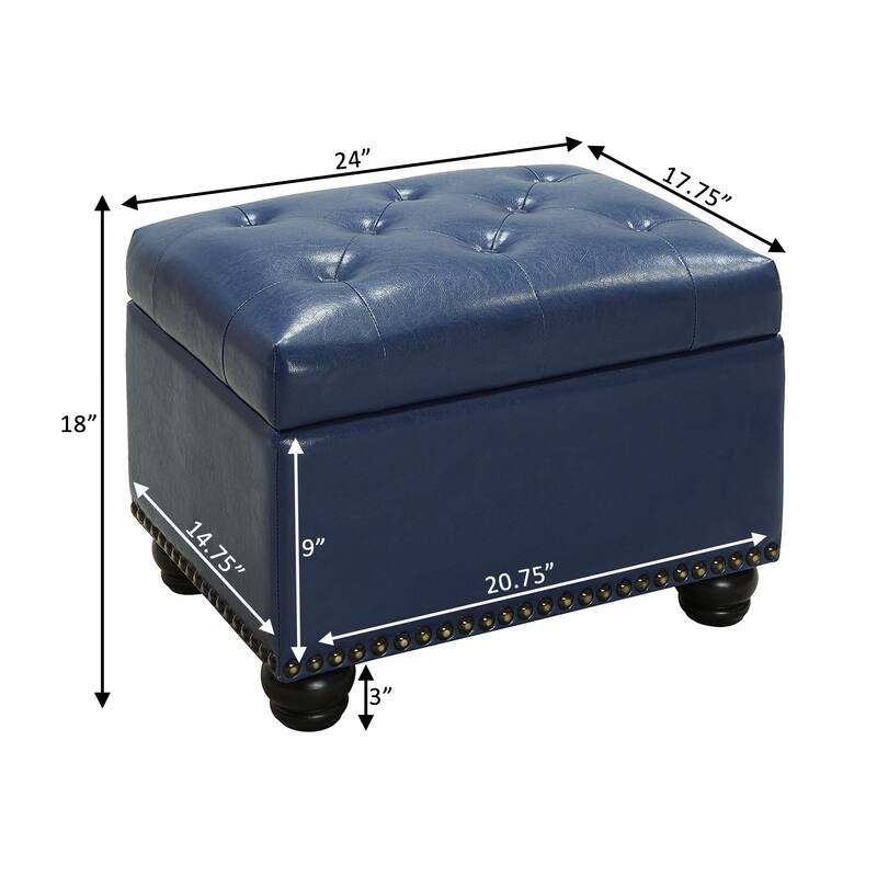 Convenience Concepts Designs4Comfort 5th Avenue Storage Ottoman