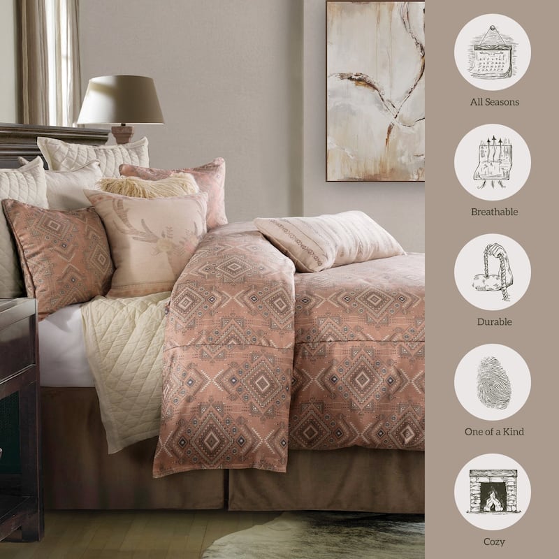 HiEnd Accents Sedona Pale Sienna Comforter Set, 3PC