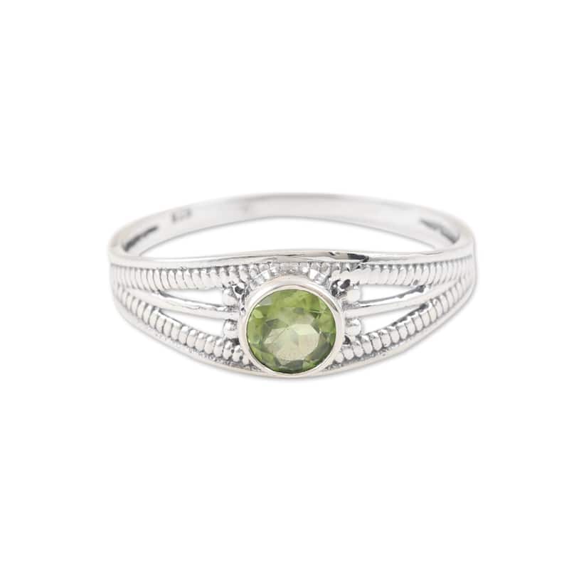 Novica Handmade Fortunate Eden Peridot Domed Single Stone Ring - 5