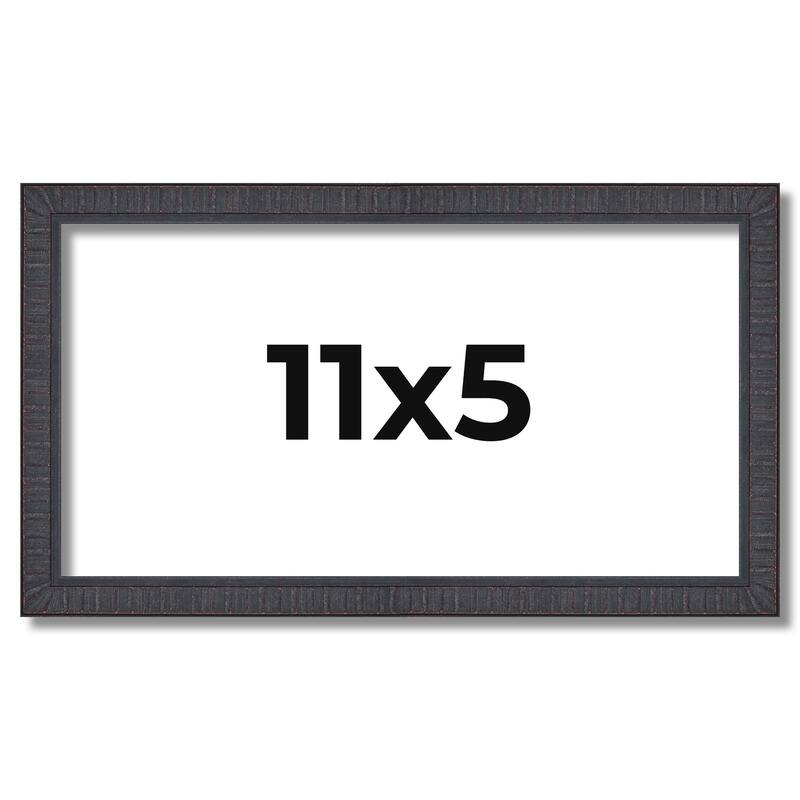 11x5 Frame Brown Solid Wood Picture Frame - Complete Modern Photo