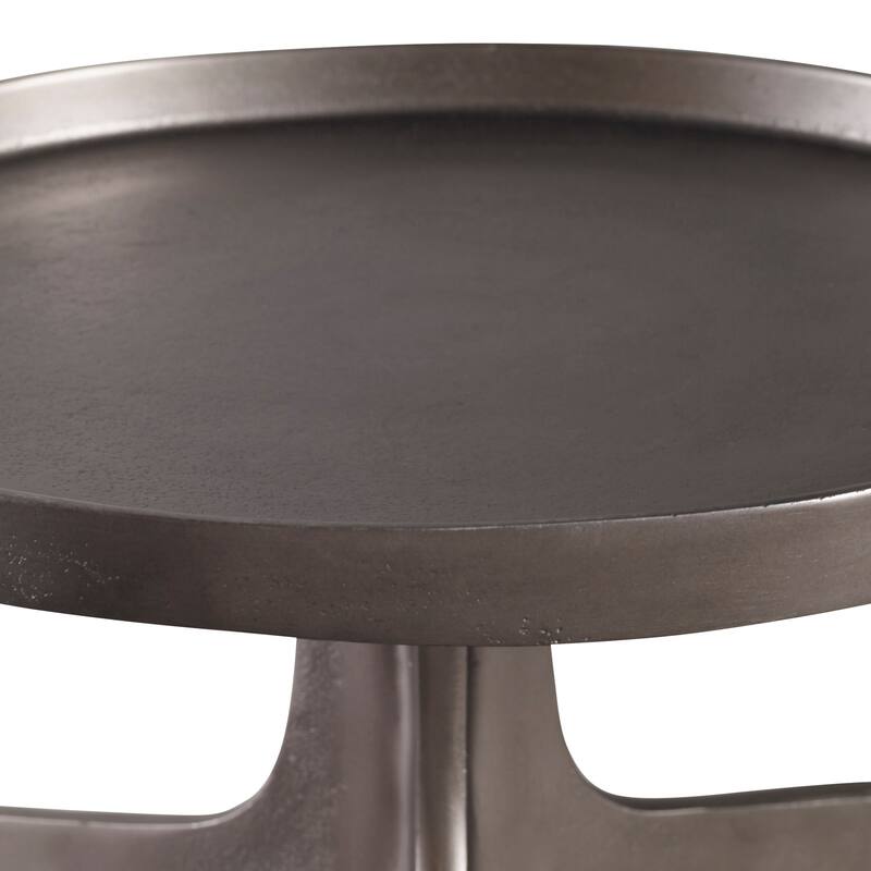 Uttermost 25082 Kenna 16" Diameter Aluminum Tray Table