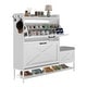 preview thumbnail 26 of 46, Moasis Shoe Storage Cabinet with Drawers Entryway Shoe Storage Off White