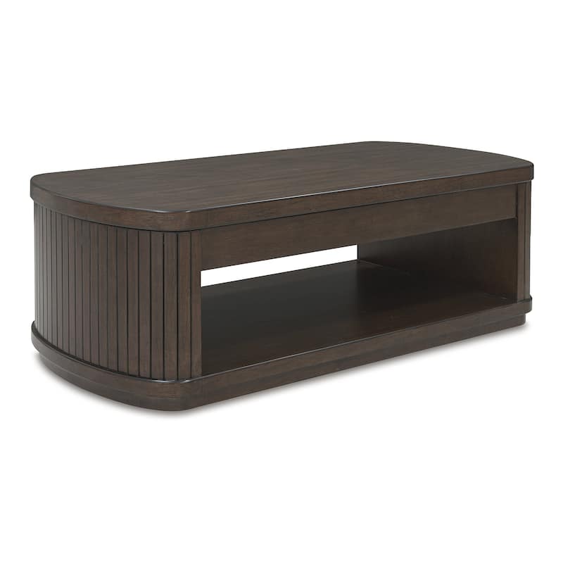 Signature Design by Ashley Korestone Dark Brown Lift Top Cocktail Table - 56" W x 27.5" D x 19.25" H