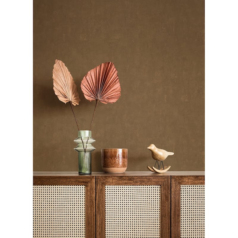 Advantage Riomar Copper Distressed Texture Wallpaper - 20.9in x 396in x 0.025in - 20.9in x 396in x 0.025in