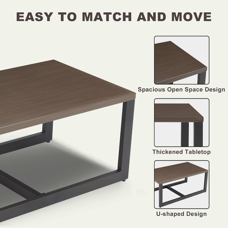 Patio Coffee Table Outdoor Metal Steel Table