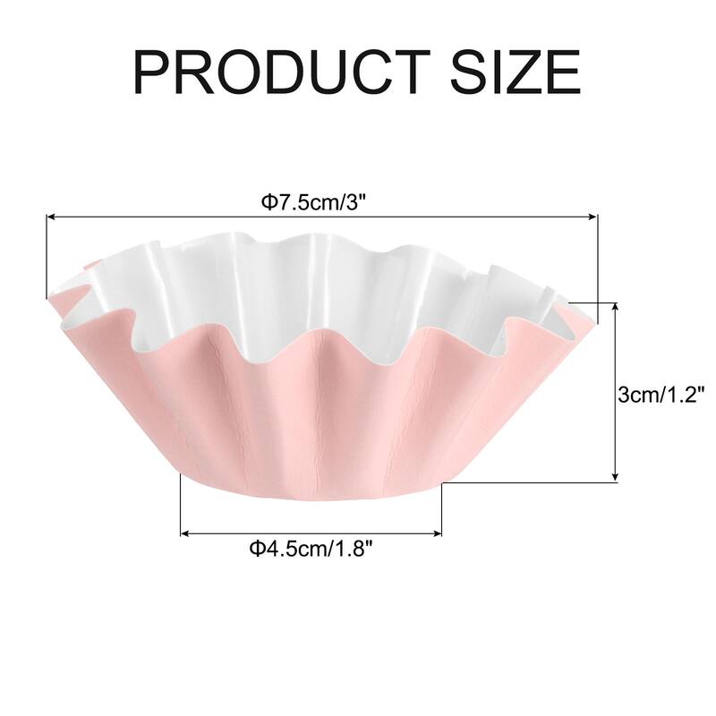50 Pcs Cupcake Liners, Muffins Paper Baking Cups Wrappers Standard - Pink