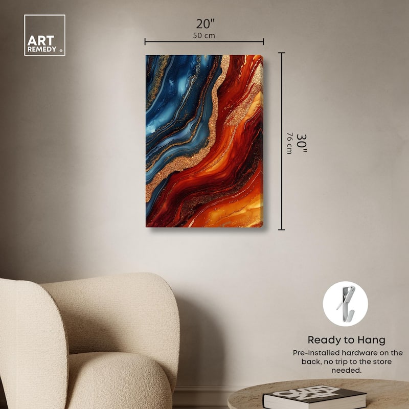 Gilded Galaxy Canvas by Art Remedy, Gallery Wrapped