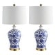 preview thumbnail 7 of 11, Allen 25.75" Ceramic/Metal LED Table Lamp, Blue/White (Set of 2) by JONATHAN Y