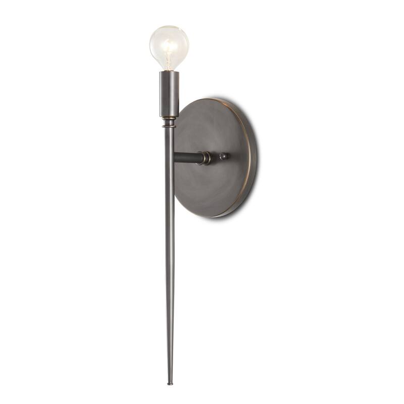 Currey & Company Bel Canto 1-Light Bronze Wall Sconce - 15.125"h x 6"w x 3.75"d