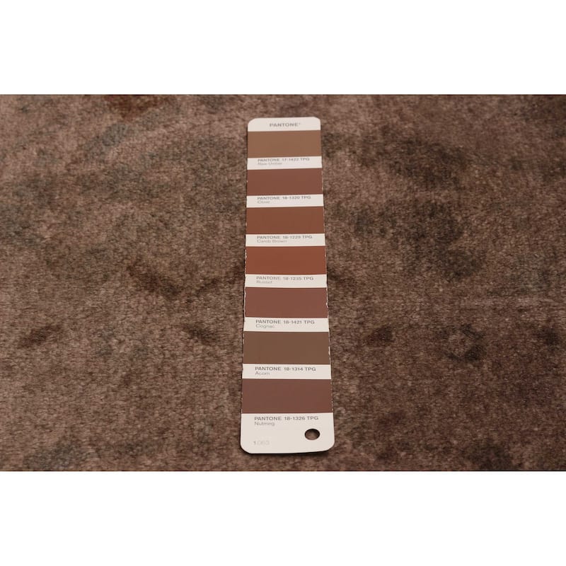 ECARPETGALLERY Hand-knotted Vibrance Dark Brown Wool Rug - 6'1 x 8'9