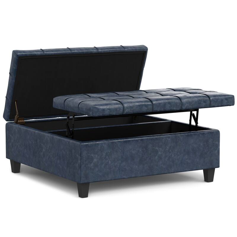 WYNDENHALL Elliot 40 inch Wide Transitional Square Table Ottoman