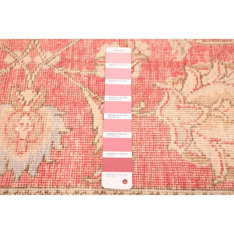 ECARPETGALLERY Hand-knotted Antalya Vintage Light Red Wool Rug - 7'4 x 10'7