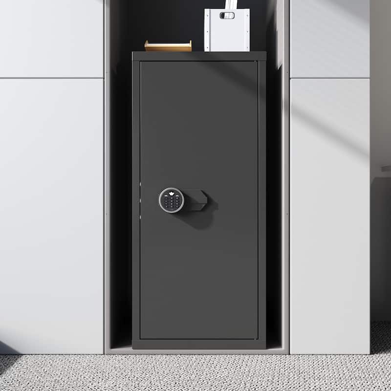 Large Gun Safe with Digital Keypad and Key Lock, Firearm Storage Cabinet