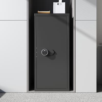 Large Gun Safe with Digital Keypad and Key Lock, Firearm Storage Cabinet